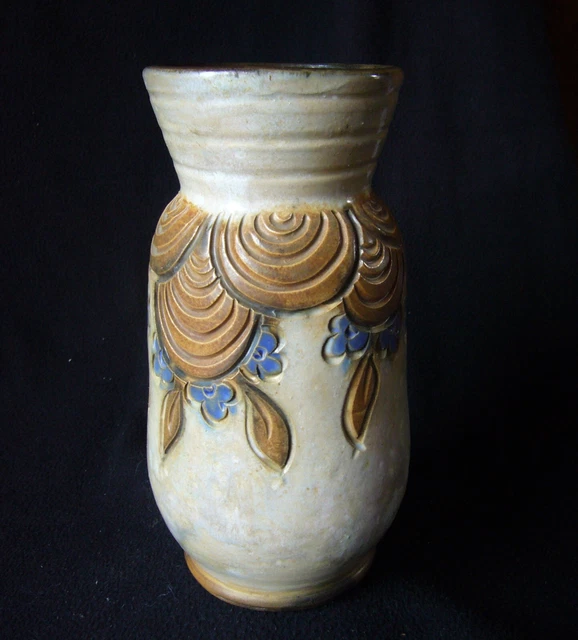 VASE SIGNÉ * GRÈS ÉMAILLÉ - Dlg ÉCOLE MOUGIN NANCY ART DÉCO 1930