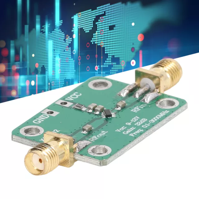 RF Amplifier Module Broadband 0.1‑3000MHz 32dB High Gain Low Power Microwave Ha♫