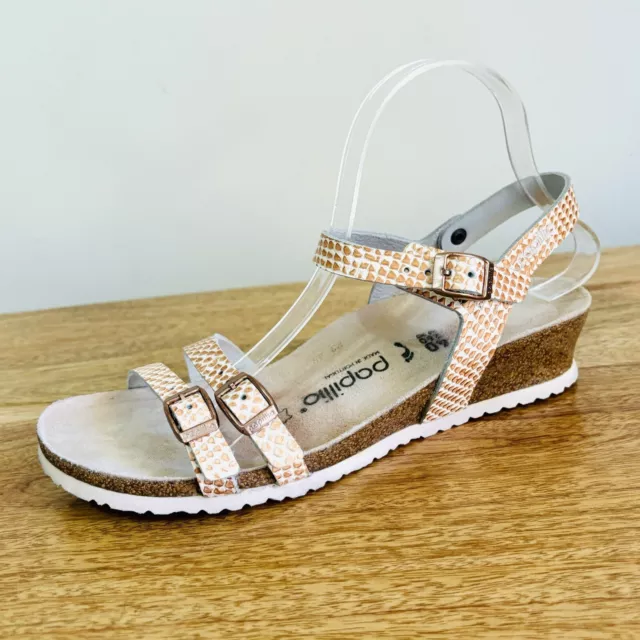 Papillio Birkenstock Womens Lana Wedge Sandals Leather Size 40 9