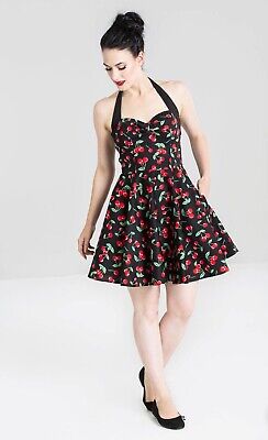 Hell Bunny Rock/Roll Rockabilly Full Circle robe blanc/roses rouges dos nu 4xL Hell Bunny Rock/Roll Rockabilly Full Circle robe blanc/roses rouges dos nu 4xL