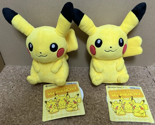 POKEMON MY PIKACHU Plush Toy Set Smile Male and Female 25th Anniversary ...