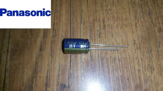 470uf 25v Panasonic Industrial Electrolytic Capacitor FC Series EEUFC1E471 New