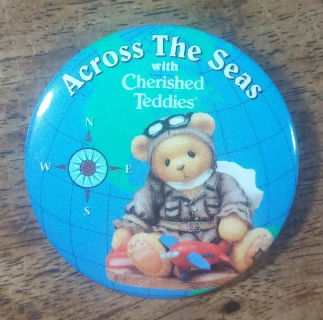 Across The Seas With Cherished Teddies Round Pin Badge