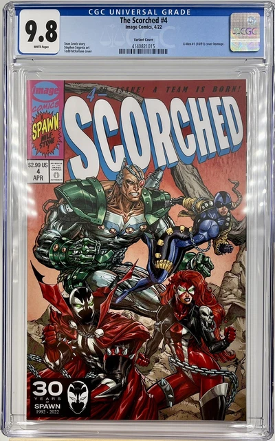 The Scorched #4 CGC 9.8 NM/MT Variant McFarlane X-Men Homage Jim Lee Cover Spawn