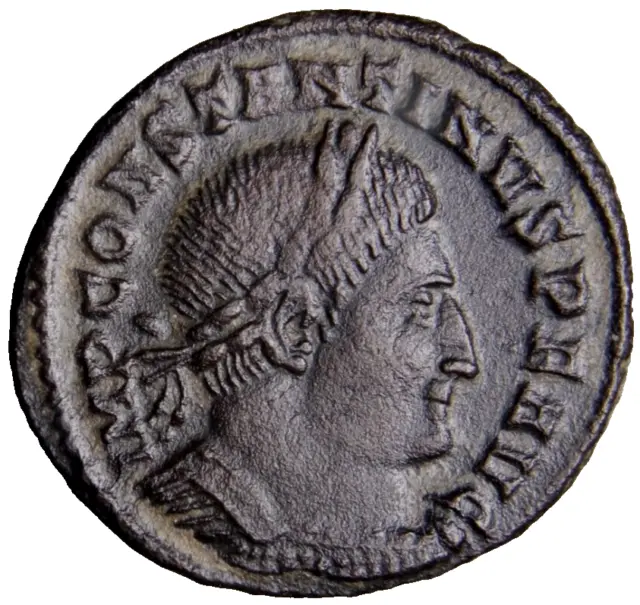 CERTIFIED Authentic Ancient Roman Coin MS Portrait Constantine I SOL TT Globe