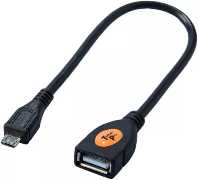 Tether Tools TetherPro 4.5" USB 2.0 Micro Male to USB Type A Female OTG...