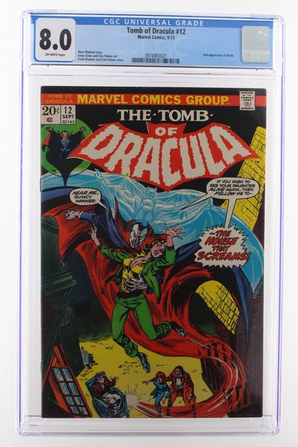 Tomb of Dracula #12 - Marvel 1973 CGC 8.0 2nd Appearance of Blade.