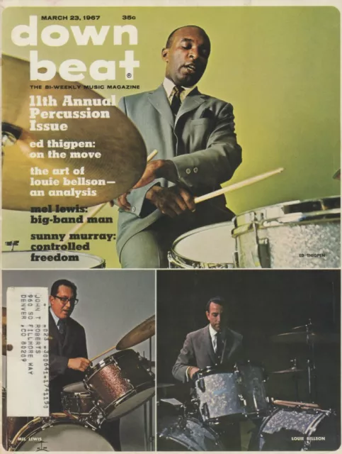 DOWN BEAT March 23, 1967 - Percussion: Ed Thigpen, Mel Lewis, Louie Bellson