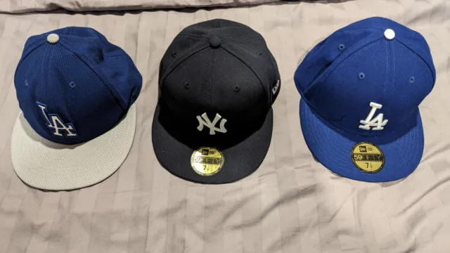 3 Stück New Era Cap 59Fifty New York Yankees Basecap MLB Baseball wie neu 7 1/8