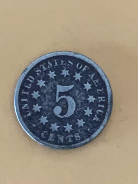 1872 Shield Nickel 5 Cent Piece