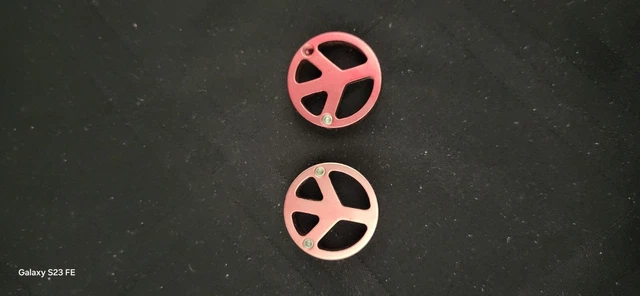 Cintre De Câble Frein Ringle MoJo Peace Sign Violet 3DV NOS Paire