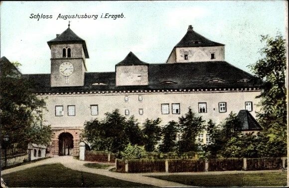 Carte Postale Originale Marienberg 1928 - Harrafelsen & Croix De Grain - Saxe