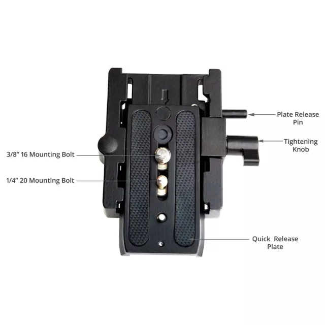 Shootvilla Universal Quick Release Base Plate Trépied Caméras DV & HDV 2