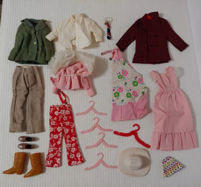 Vintage TLC 1960s 70s Barbie Clone Skipper Doll Clothes Lot Accessories