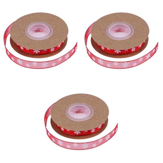 3x Satin Band Diy Bowknot Bänder Geschenk Verpackung Band Weihnachten Baum Band