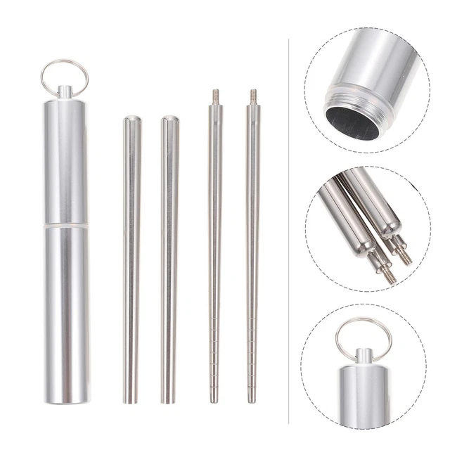 Bacchette Pieghevoli In Titanio - Leggere, Compatte E Anti-Ruggine, Ideali Per Viaggio, Campeggio E Picnic