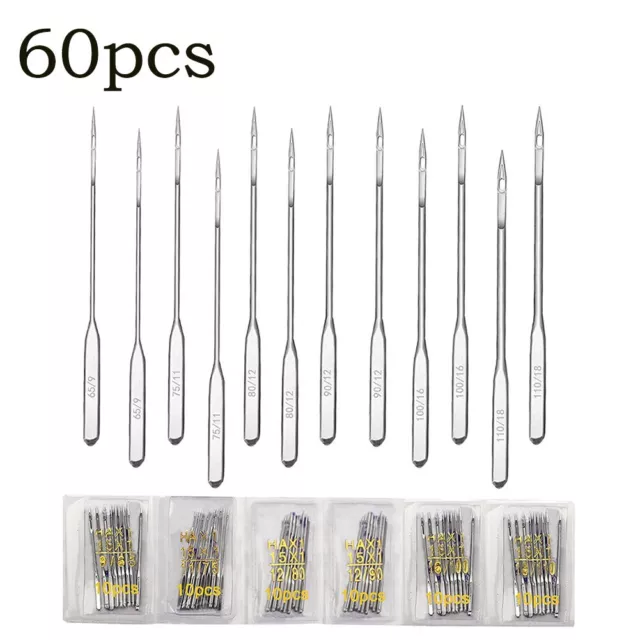 Convenient 60 Piece Sewing Machine Needle Set 6 Sizes Quick and Easy to Use