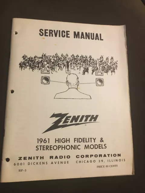 1961 Zenith Hi Fi Stereophonic Service Manual HF-5