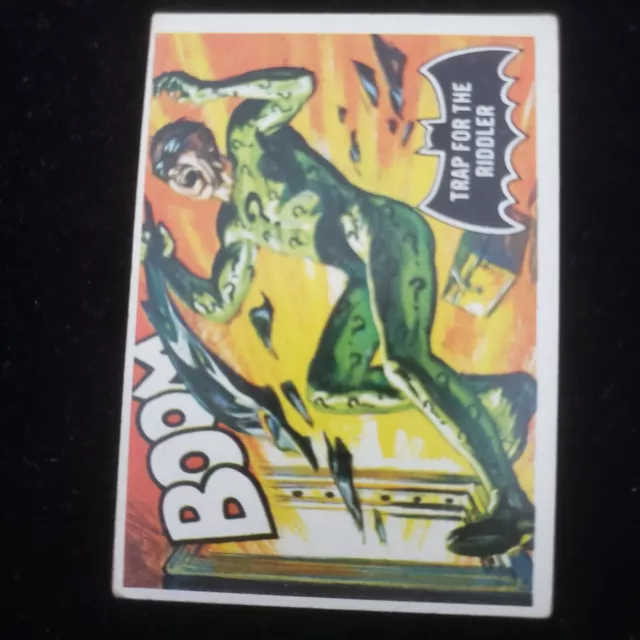 Original 1966 Topps Batman Black Bat Orange Back Card 45