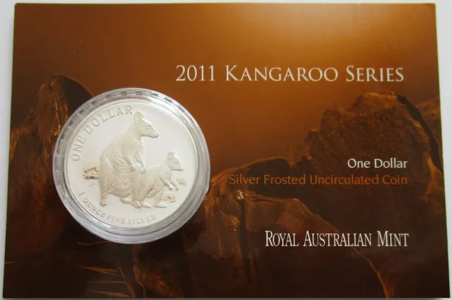Australia 1 Dollar 2011 Kangaroo 1 Oz Silver