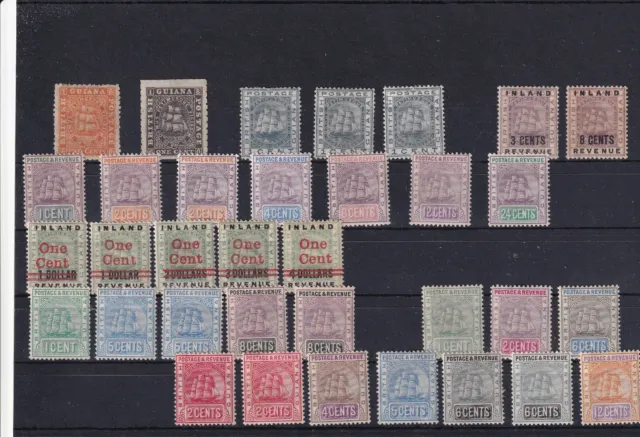 British Guiana. 1863-1910 MINT "SHIP" selection, Cat £400+ (34 stamps)