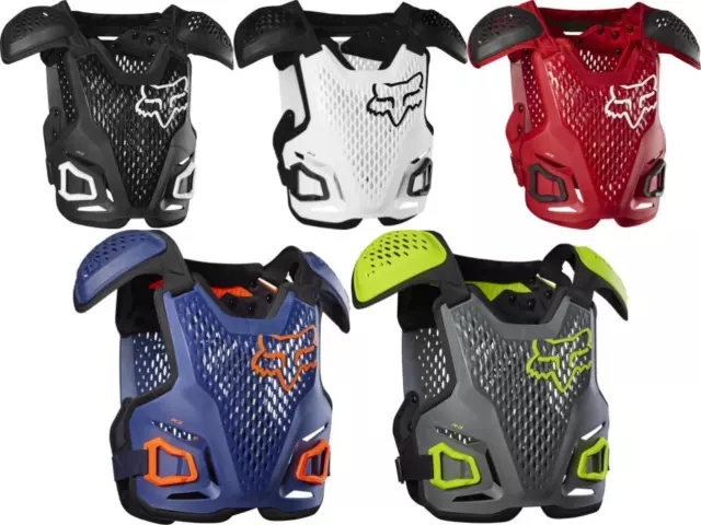 Fox MX R3 Chest Roost Protector Black White Red Adult Guard/Deflector MX ATV '23