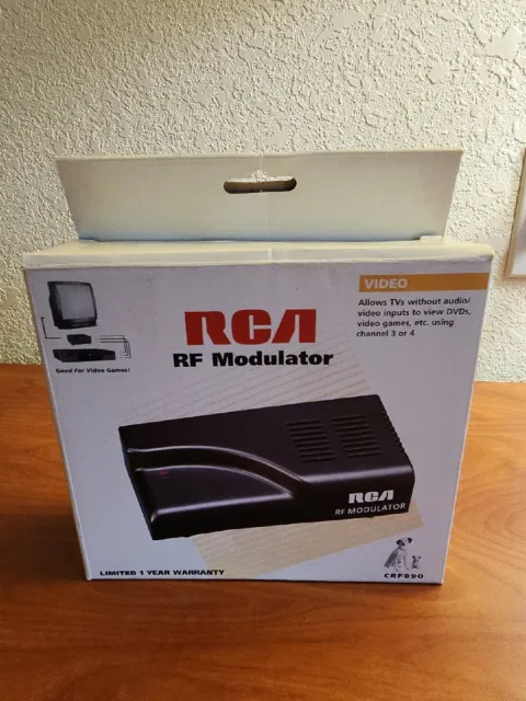 RCA RF Modulator Audio Video RCA Output to F Type Coaxial Great for Video Games
