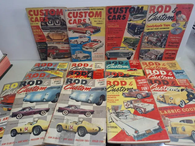 17 x 1950s 1960s Vintage Rod & Custom Magazines Bundle