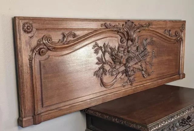 Hand Carved French Antique Louis XVI Style Panel- Queen or KIng Bed Headboard?