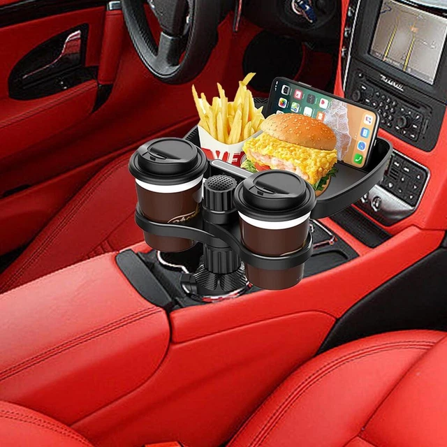 Car Cup Holder Tray With Swivel Base 360 Degree Adjustable -  Car Accesssories