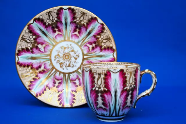 ANTIQUE Tea CUP & SAUCER ENGLISH MINTON ROCKINGHAM WORCESTER