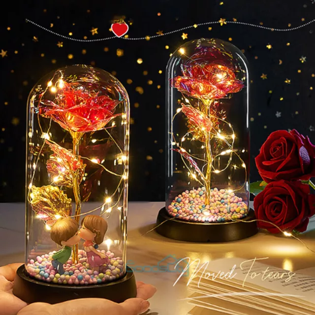 Colorful Luminous Flowers Eternal Rose LED Galaxy Flowers for Women Lady Gifts