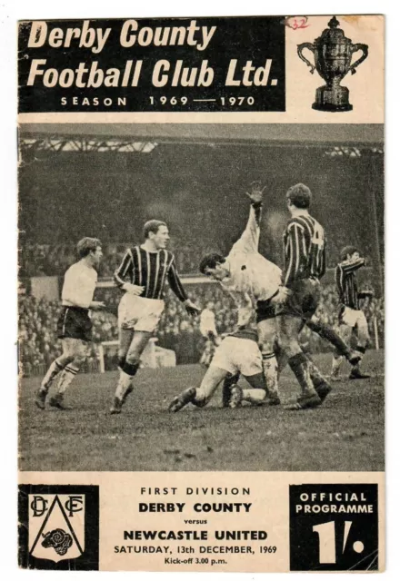 Derby County v Newcastle United - 1969-70  Division One - Football Programme