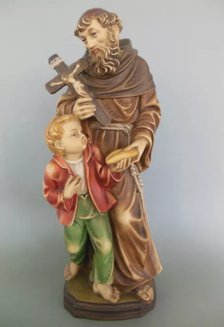 Heiliger Konrad Holzfigur 40 cm hoch Holz bemalt Heiligenfigur Bruder Konrad