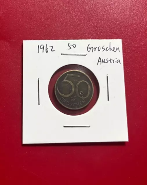 1962 50 Groschen Austria Coin - Nice World Coin !!!
