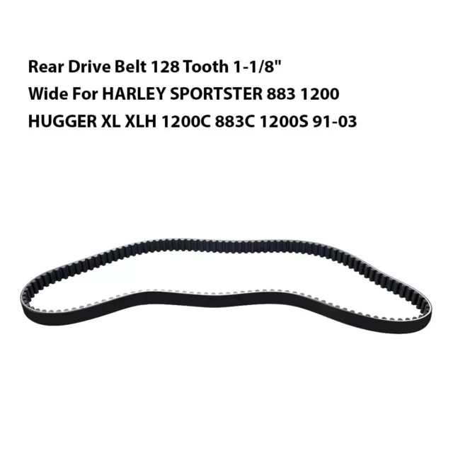REAR DRIVE BELT For HARLEY SPORTSTER 883 1200 HUGGER XLH 1200C 883C 1200S 91-03