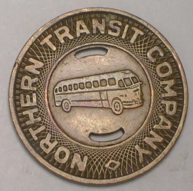 Vintage Northern Transit Company Fargo ND Bus Transportation Token VF+
