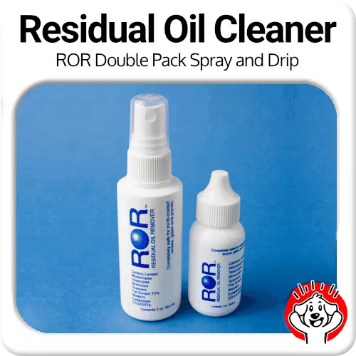 ROR Professional Lens Cleaner - 3Oz Spray and Drip (Residual Oil Remover)