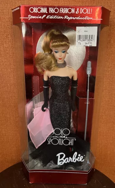 Mattel #13534 Reproduction Solo In The Spotlight Ponytail Barbie Doll Blonde NIB