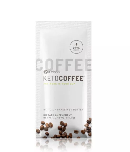 Funciona! Keto Coffee 15 Paquetes NUEVO Bolsa Sellada Envíos GRATIS Cetonas MCT ACEITE