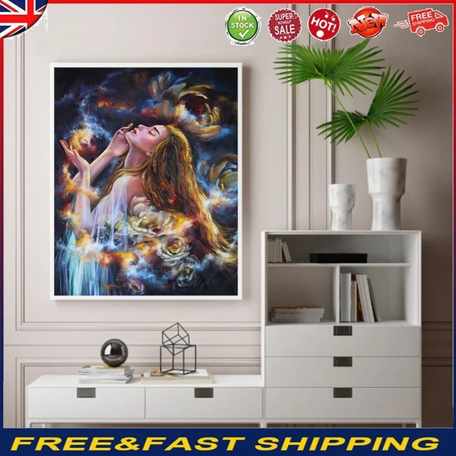 Paint By Numbers Kit DIY Girl Flower Oil Art Picture Craft Home Decor (B2244) -