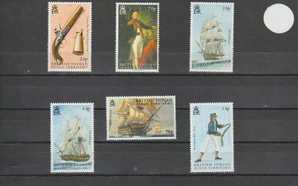 BIOT 2005 SG319-324 6v set NHM Bicentenary of the Battle of Trafalgar