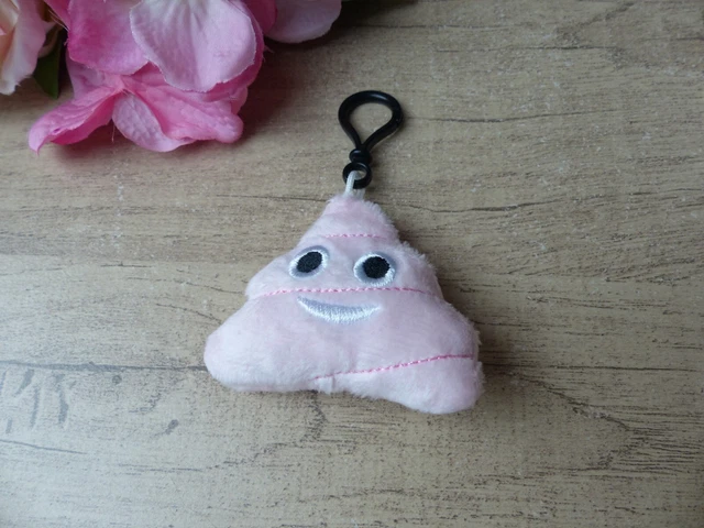 Bijou de Sac ou de Téléphone Peluche Crotte Rose-  Bijoux des Lys