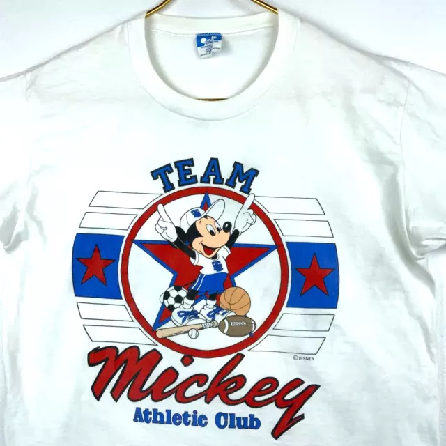 Vintage Mickey Mouse Athletic Club Disney T-Shirt Size XL Single Stitch 80s