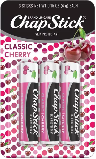 Chapstick Classic Cherry Lip Balm Tube, Flavored Lip Balm for Lip Care on Chafed