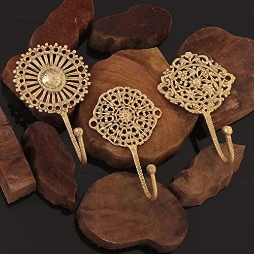 Wall Hooks- Decorative Wall Hooks- Boho Brass Wall Hooks
