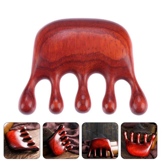 Bois De Santal Massage Peigne Tête Méridien Cuir Chevelu Peigne Visage