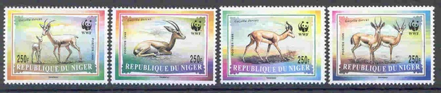 WWF - NIGER - Dorkas-Gazelle 1998 - kpl. Satz - perfekt erhalten - **/MNH