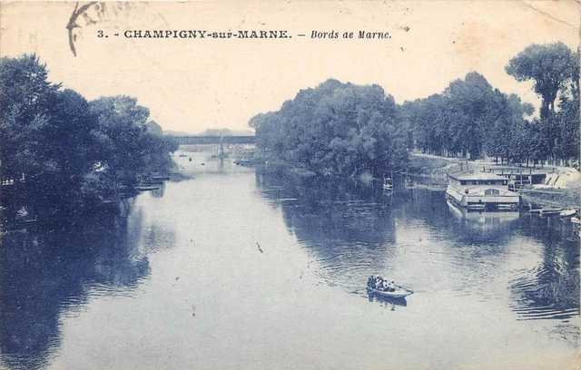 Cpa 94 Champigny Sur Marne Bords De Marne