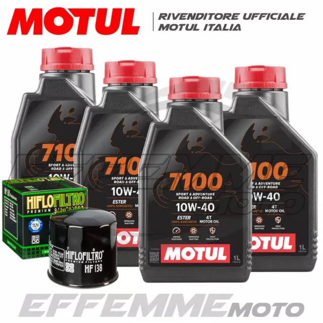 Tagliando SUZUKI GSX-S 1000 2015 2016 2017 GSXS (MOTUL 7100 10W40 + Filtro olio)